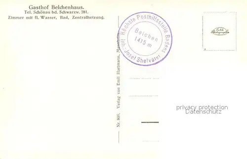 Schoenau_Schwarzwald Gasthof Belchenhaus mit Schweizer Alpenpanorama Schoenau Schwarzwald