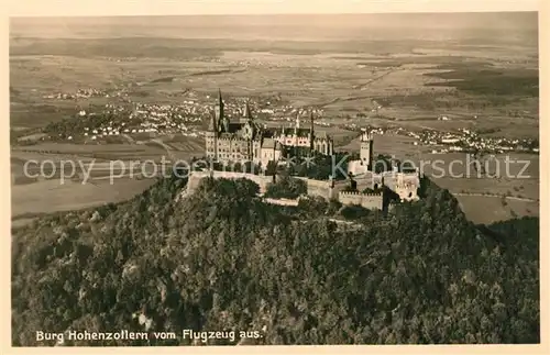 Hechingen Fliegeraufnahme mit Burg Hohenzollern Hechingen