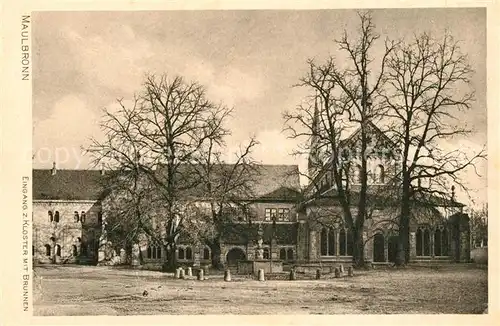 Maulbronn Kloster mit Brunnen Maulbronn