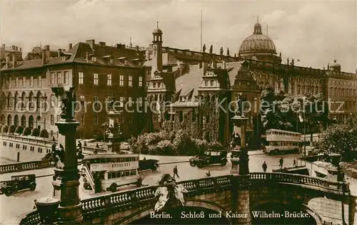 Berlin Schloss und Kaiser Wilhelm Bruecke Berlin