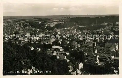 Schmoelln_Thueringen Blick vom Ernst Agnes Turm Schmoelln Thueringen