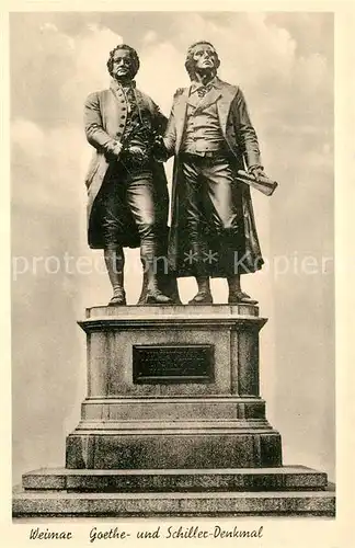 Weimar_Thueringen Goethe und Schiller Denkmal Weimar Thueringen