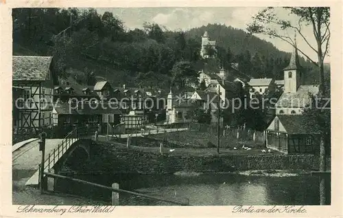 Schwarzburg_Thueringer_Wald Partie an der Kirche Schwarzburg_Thueringer