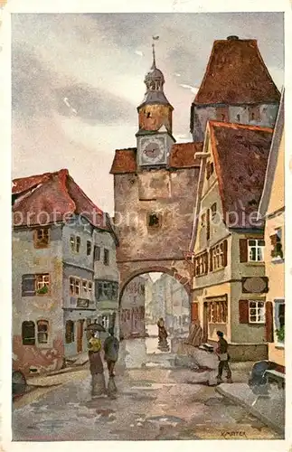 Rothenburg_Tauber Roederbogen Kuenstlerkarte Rothenburg Tauber