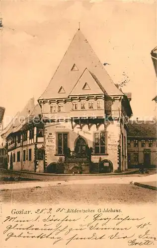 Goslar Altdeutsches Gildehaus Historisches Gebaeude Altstadt Goslar