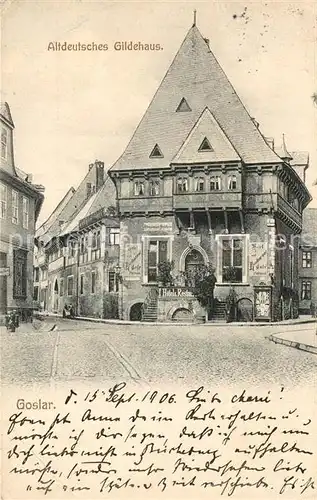 Goslar Altdeutsches Gildehaus Historisches Gebaeude Altstadt Goslar