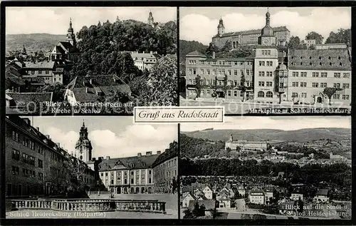 Rudolstadt Kirche Schloss Marktplatz Schloss Heidecksburg Stadtpanorama Rudolstadt
