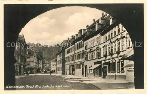 Waltershausen_Gotha Blick durch das Nikolaustor Waltershausen Gotha