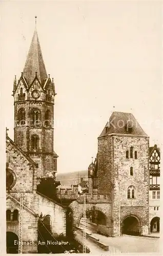 Eisenach_Thueringen Nicolaitor Kirchturm Eisenach Thueringen
