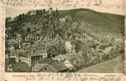 Sonneberg_Thueringen Teilansicht mit Schlossberg Sonneberg Thueringen