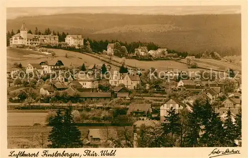 Finsterbergen Teilansicht Luftkurort Blick vom Hainfelsen Kurhaus Rennstieg Finsterbergen