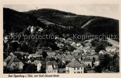 Bad_Elgersburg Teilansicht mit Elgersburg und Karl Eduard Warte Bad_Elgersburg