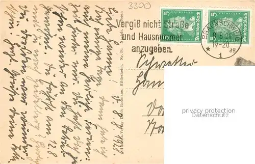 Braunschweig Burgplatz mit Dom Braunschweiger Loewe Wahrzeichen Braunschweig