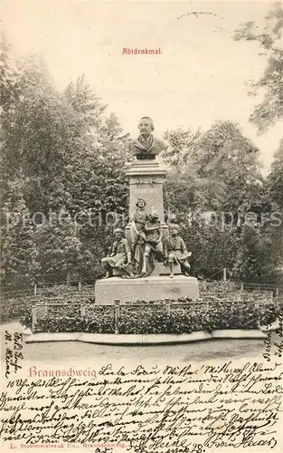 Braunschweig Abtdenkmal Bueste Deutsche Reichspost Braunschweig