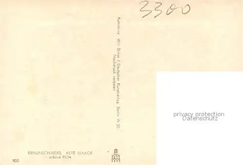 Braunschweig Alte Waage 16. Jhdt. Historisches Gebaeude Braunschweig