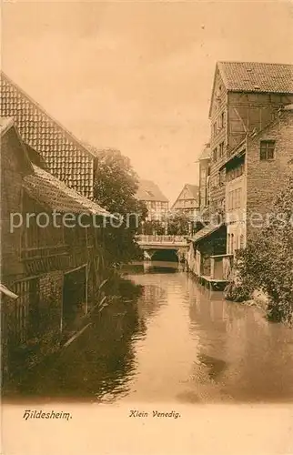 Hildesheim Klein Venedig Haeuserpartie am Wasser Hildesheim
