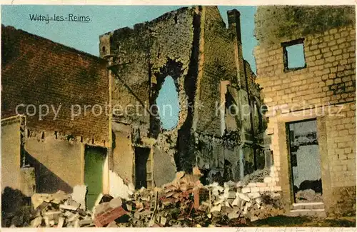 Witry les Reims Truemmer Ruinen 1. Weltkrieg Witry les Reims