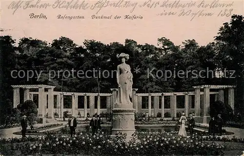 Berlin Rosengarten Denkmal der Kaiserin Statue Berlin