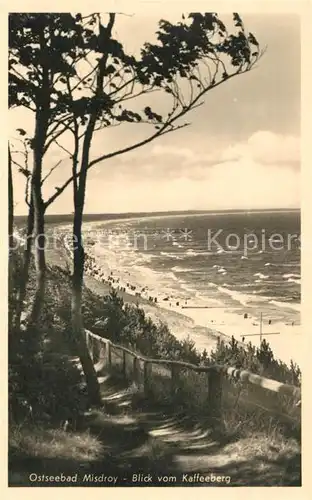 Misdroy_Ostseebad_Westpommern Panorama Blick vom Kaffeeberg zum Strand Misdroy_Ostseebad