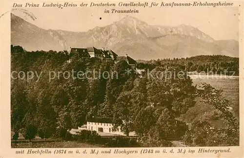 Traunstein_Oberbayern Prinz Ludwig Heim der Deutschen Gesellschaft fuer Kaufmanns Erholungsheime Hochfelln Hochgern Chiemgauer Alpen Traunstein_Oberbayern