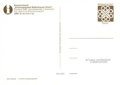 AK / Ansichtskarte Wildeshausen Geest Lageplan Oldenburg Wildeshausen