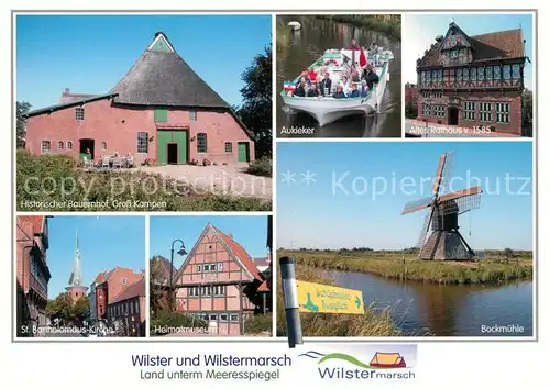 AK / Ansichtskarte Wilster Wilstermarsch Bochmuehle Rathaus Aukieker Bauernhof Heimatmuseum Wilster