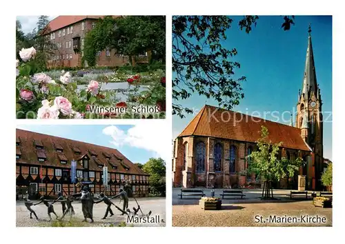 AK / Ansichtskarte Winsen_Luhe Schloss Marstall St. Marien Kirche Winsen Luhe