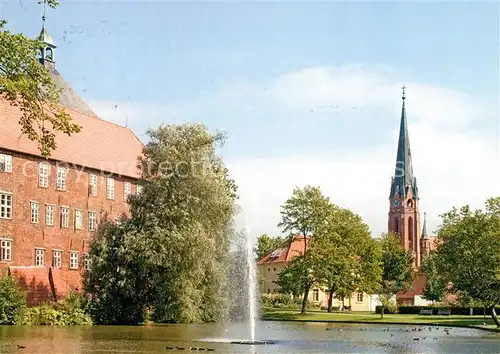 AK / Ansichtskarte Winsen_Luhe Schlosspark Wasserschloss Marienkirche Winsen Luhe