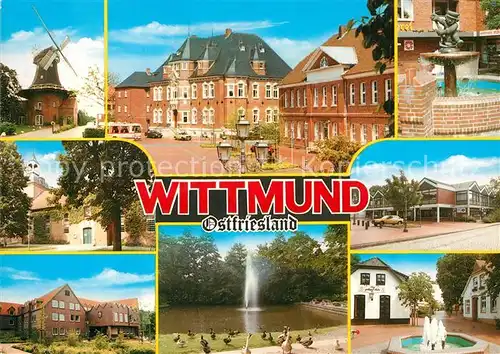AK / Ansichtskarte Wittmund Windmuehle Brunnen Teich  Wittmund