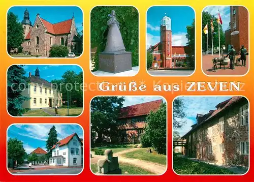 AK / Ansichtskarte Zeven Kirchen Skulpturen Zeven