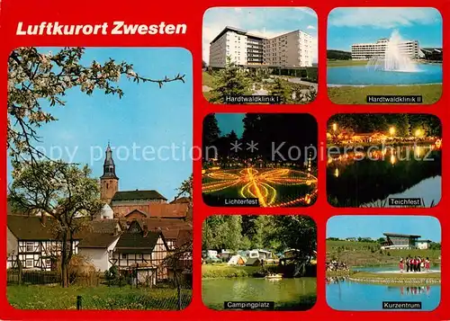 AK / Ansichtskarte Zwesten_Bad Hardwaldkliniken Teichfest Camping Kurzentrum  Zwesten_Bad