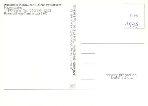 AK / Ansichtskarte Berlin Grunewaldturm Fliegeraufnahme Berlin