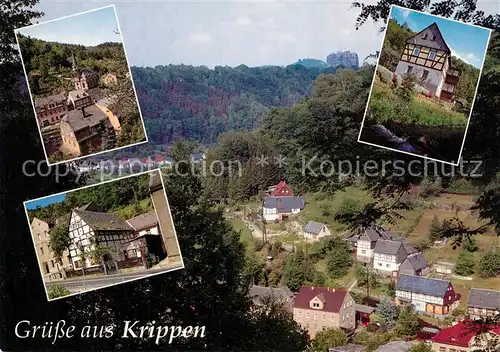 AK / Ansichtskarte Krippen_Bad_Schandau Panorama Teilansichten Krippen_Bad_Schandau