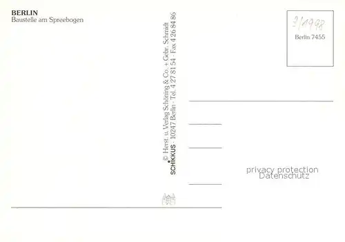 AK / Ansichtskarte Berlin Baustelle am Spreebogen Fliegeraufnahme Berlin