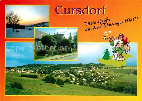 AK / Ansichtskarte Cursdorf Teilansichten Panorama Cursdorf