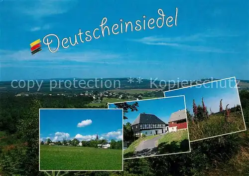AK / Ansichtskarte Deutscheinsiedel Panorama Fachwerkhaus Landschaft Deutscheinsiedel