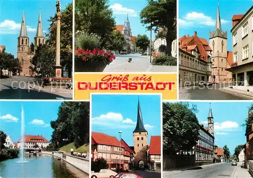 AK / Ansichtskarte Duderstadt Teilansichten Kirchen Fontaene Duderstadt