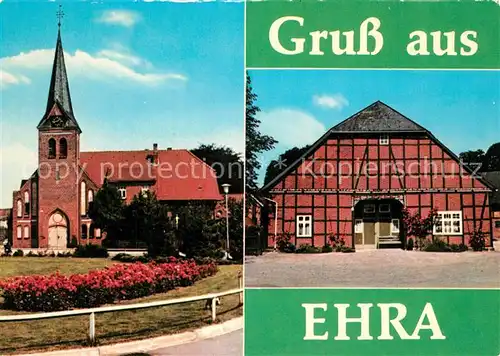 AK / Ansichtskarte Ehra Lessien Kirche Scheune Ehra Lessien