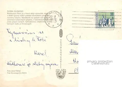 AK / Ansichtskarte Olomouc Retaurace Flora Minigolfplatz Park Olomouc