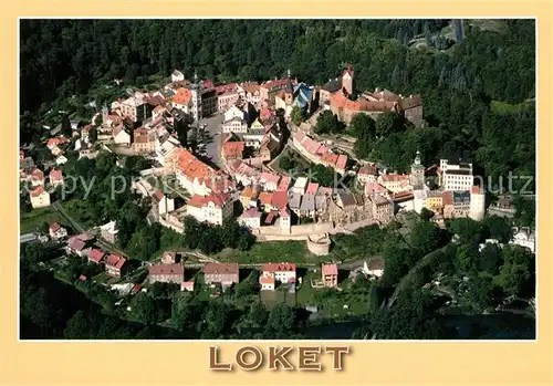 AK / Ansichtskarte Loket Fliegeraufnahme Loket