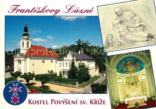 AK / Ansichtskarte Frantiskovy_Lazne Pfarrkirche Heilig Kreuz Altar Skulptur Frantiskovy_Lazne