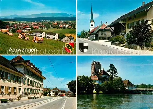 AK / Ansichtskarte Aarwangen Panorama Kirche Strassenpartie Aarwangen
