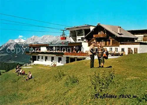 AK / Ansichtskarte Seefeld_Tirol Rosshuette mit Wetterstein und Zugspitze Seefeld Tirol