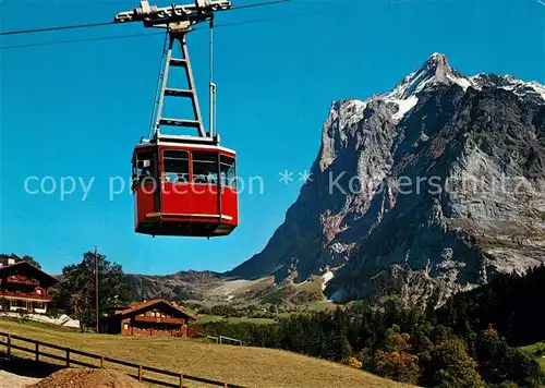 AK / Ansichtskarte Grindelwald Luftseilbahn Pfingstegg mit Wetterhorn Grindelwald