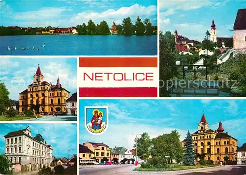 AK / Ansichtskarte Netolice_Nettolitz_Czechia Celkovy pohled MNV Zakladni devileta skola Mirove namesti 