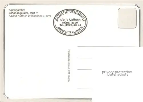 AK / Ansichtskarte Auffach Schoenangeralm Auffach