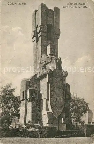 AK / Ansichtskarte Coeln_Rhein Bismarcksaeule Coeln_Rhein
