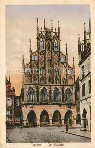 AK / Ansichtskarte Muenster_Westfalen Rathaus Muenster_Westfalen