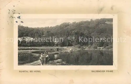 AK / Ansichtskarte Huegel_Essen Ruhrtal Badeneyer Faehre Huegel Essen