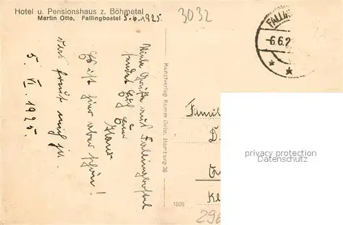 AK / Ansichtskarte Fallingbostel Boehmetal Fallingbostel